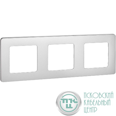 Рамка 3-м СП Inspiria IP20 алюм. IEK 673952
