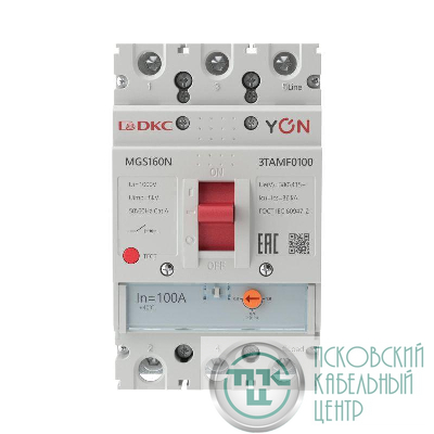 Выключатель автоматический MGS160 3P 80-100A 36kA YON MGS160N-3TAMF0100