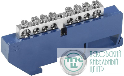 Шина нулевая на DIN-изол. Ni ШНИ-6х9-8-Д-С IEK YNN10-08-D-K07-N