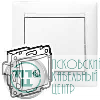 Переключатель проходной 1-кл. СП Valena 10А IP31 с подсветкой механизм бел. (DIY-упак.) Leg 694271