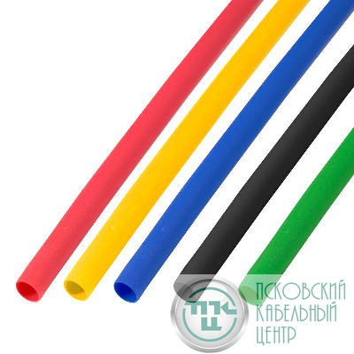 Набор трубок термоусадочных ТУТ нг 6.0/3.0 5 цветов 1м (уп.50шт) Rexant 29-0156