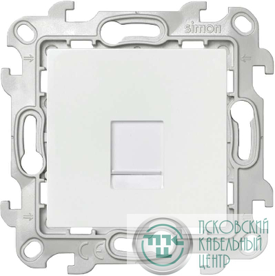 Розетка телефонная СП Simon 24 RJ11 IP20 механизм бел. Simon 2410480-030