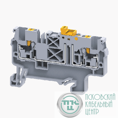 Клемма с ножевым размыкателем push-in OptiClip CPK-2.5-MT-N-I сер. КЭАЗ 331878