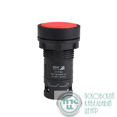 Кнопка OptiSignal Compact D22 С7-P-411 красн. 1НО+1НЗ XB7NA45 КЭАЗ 362045