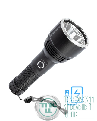 Фонарь аккумуляторный ручной 20Вт LED съемный Li-ion 26650 5000мА.ч Power-bank корпус анодир. алюм. индикатор уровня заряда USB-шнур type C ремешок ручной КОСМОС KOC130Lit