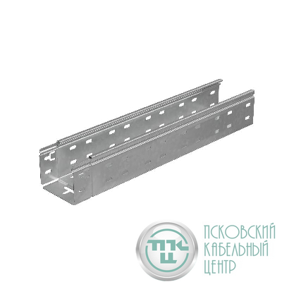 Лоток листовой перфорированный 100х80 L3000 сталь 0.7мм "БЫСТРЫЙ МОНТАЖ ПЛЮС" LPplus80-100-0.7-3000 оцинк. КМ PL0234
