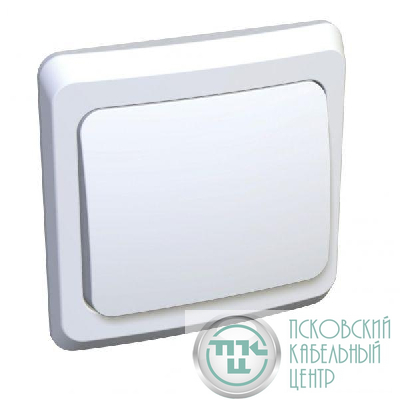 Выключатель кнопочный 1-кл. СП Этюд 10А IP20 с самовозвратом бел. SE KC10-001B