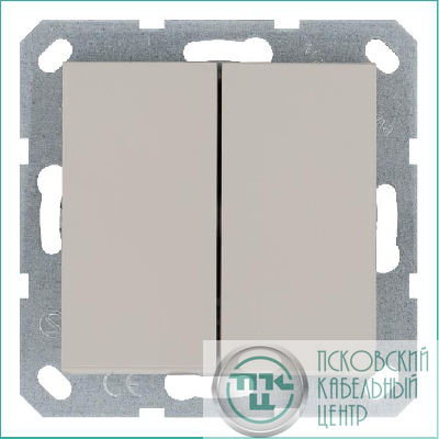 Переключатель проходной 2-кл. 10А IP20 механизм тауп Jasmart G3022T