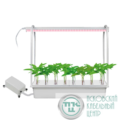 Светильник светодиодный для растений ULT-P44С-10W/SPLE AQUA WHITE IP20 с подставкой и компрессором "Минисад AQUA" спектр для фотосинтеза Uniel UL-00004497