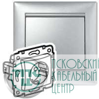 Механизм розетки 1-м СП Valena 2К+З с заземл. нем. станд. алюм. (DIY-упак.) Leg 694342