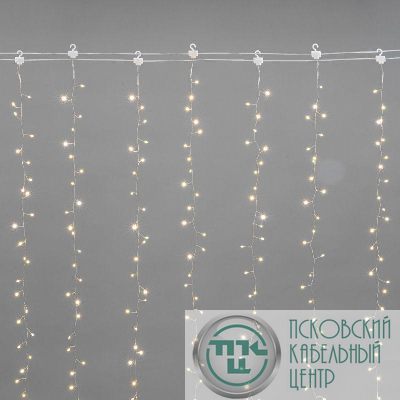Гирлянда светодиодный занавес из росы "Фейерверк" 3х3м 900 LED IP20 230В тепл. бел. Neon-Night 315-866