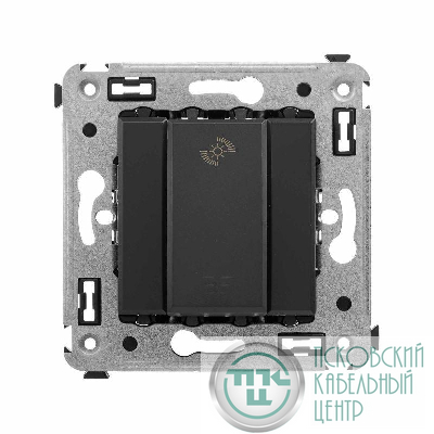 Диммер кнопочный СП для LED ламп Avanti "Черный матовый" DKC 4412343