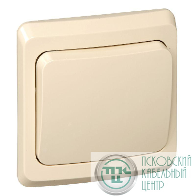 Переключатель проходной 1-кл. СП Этюд 10А IP20 крем. SE BC10-004K