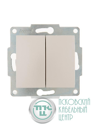 Механизм выкл. 2-кл. СП KARINA 10А IP20 жемчуж./бел. перламутр Lezard 707-3088-101