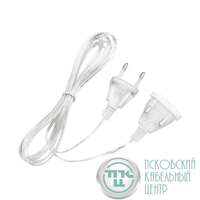 Удлинитель 3м для подключения домашних гирлянд провод прозр. ПВХ Neon-Night 315-424