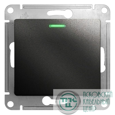 Выключатель 1-кл. СП Glossa 10А IP20 (сх. 1а) 10AX с подсветкой механизм антрацит SE GSL000713