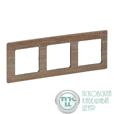 Рамка 3-м Valena Life универсальная свет. дерево Leg 754183