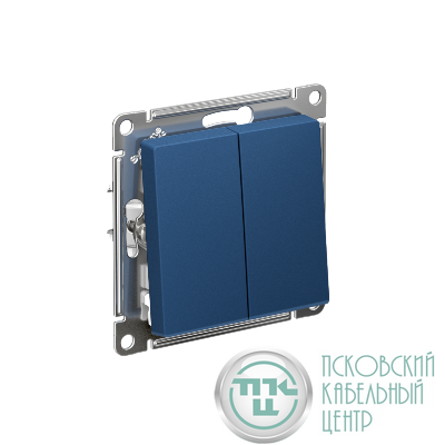 Выключатель 2-кл. AtlasDesign (сх. 5) 10А с самовозвратом механизм аквамарин SE ATN001117