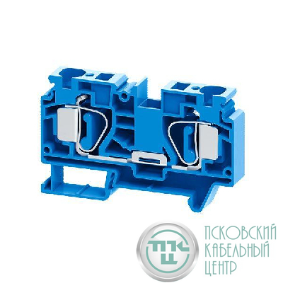 Клемма проходная пружинная OptiClip CSC-16-I-BU-76A-(1.5-16) син. КЭАЗ 289720
