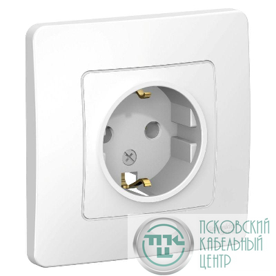 Розетка 1-м СП Blanca 16А IP20 250В с заземл. без защ. шторок бел. SE BLNRS001011
