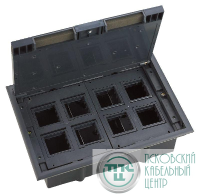 Люк MultiDesk MDK10 на 16мод. IP40 с монтажной коробкой для фальшпола SE MDK10116