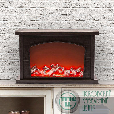 Камин декоративный 33х21см IP20 3хAA USB Эра Б0051947