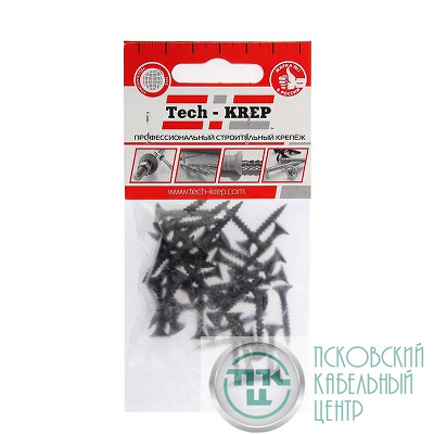 Саморез гипсокартон-металл 3.5х25 (пакет) (уп.40шт) Tech-Krep/Zitar 102378