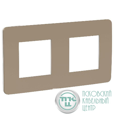 Рамка 2-м UNICA STUDIO песочн./бел. SchE NU280426