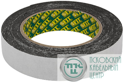 Лента клеящая 2-х сторонняя монтажная на вспененной основе 25ммх5м черн. FIT 11793