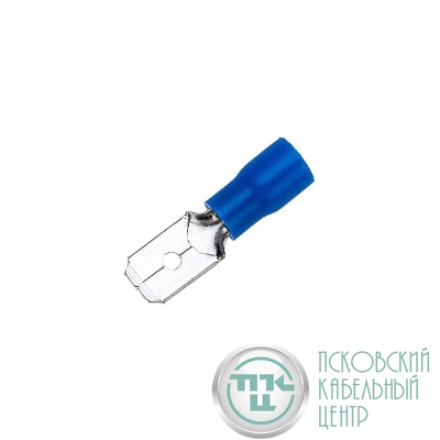 Клемма плоская изолированная (штекер-6.3мм) 1.5-2.5кв.мм (РПи-п 2.5-(6.3) / (MDD2-250) син. (блист.10шт) Rexant 06-0384-A