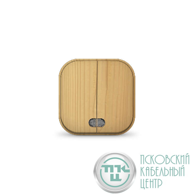 Выключатель 2-кл. 1п ОП 10А IP20 с подсветкой сосна IONICH 1437