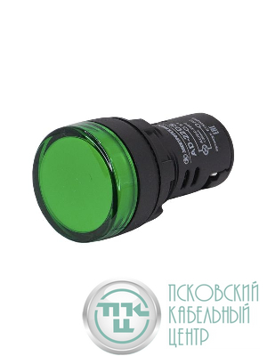 Лампа индикаторная AD-22DS светодиодная матрица d22мм 230В зел. Электротехник ET520288