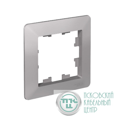 Рамка 1-м AtlasDesign Air алюм./дым. черн. SE ATN220301