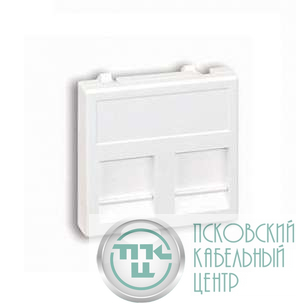 Адаптер на 2 RJ45 коннектора защ. шторки бел. Simon Connect KB76-9