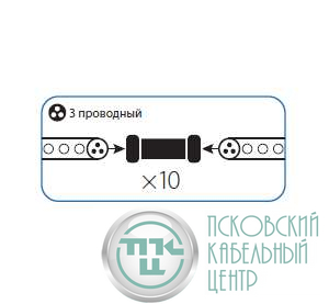 Коннектор "I"-образный для Дюралайта 3W 13мм (уп.10шт) Космос KOC-DL-3W13-CI