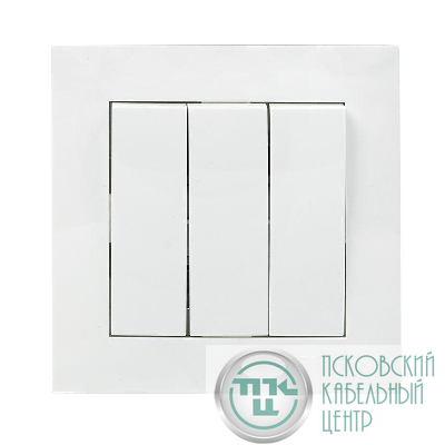 Выключатель 3-кл. СП Валенсия 10А IP20 бел. PROxima EKF EWV10-024-10
