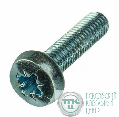 Винт 6х12 с полусферической головкой и крестообразным шлицем DIN 7985 EKF wp6x12