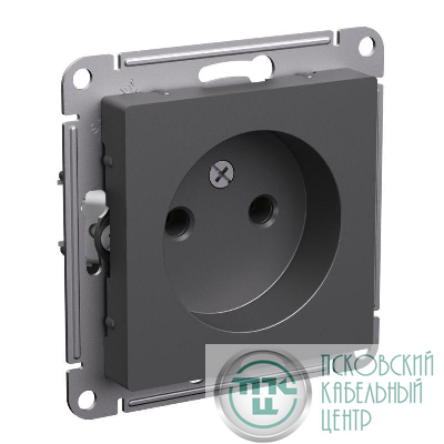 Розетка AtlasDesign 16А без заземл. без шторок механизм базальт SE ATN001441