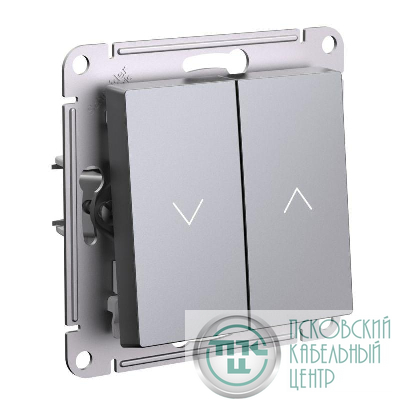Выключатель для жалюзи 2-кл. AtlasDesign 10А механизм сталь SE ATN000919