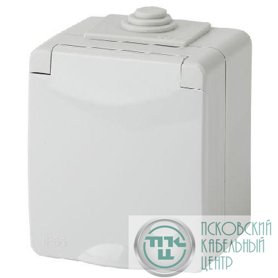 Розетка 1-м ОП Эра Эксперт 11-2601-03 16А IP65 250В 2P+E сер. Эра Б0035988
