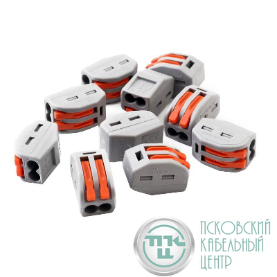 Клемма строительно-монтажная СМК 2 пр. до 4мм 32А 450 В 10шт V02-9W-222-412 сер. Volsten 15218