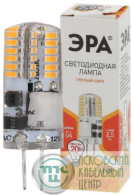 Лампа светодиодная LED-JC-2.5W-12V-SLC-827-G4 JC 2.5Вт капсула G4 тепл. бел. 12В ЭРА Б0049089