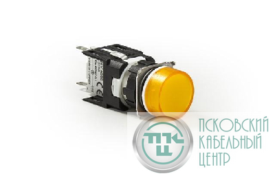 Арматура сигнальная 16мм круглая 12-24 AC/DC желт. EMAS D080YXS