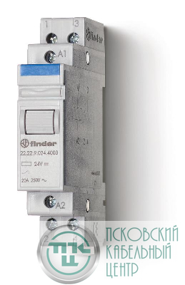 Контактор модульный 2NO 20А AgSnO2 230В AC 17.5мм IP20 FINDER 222282304000