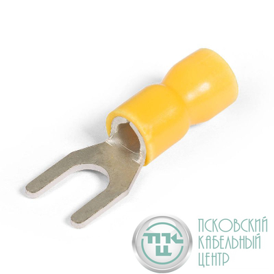 Наконечник кабельный вилочный изолированный НВИ 6.0-5 ПРОФИ (уп.100шт) КВТ 108543
