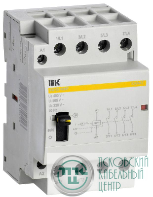Контактор модульный КМ63-40МР AC с ручным управ. KARAT IEK MKK22-63-40