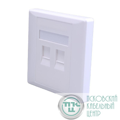 Панель лицевая 2 порта 80х80 Keystone шторка (DIY) SUPRLAN 10-0334-1