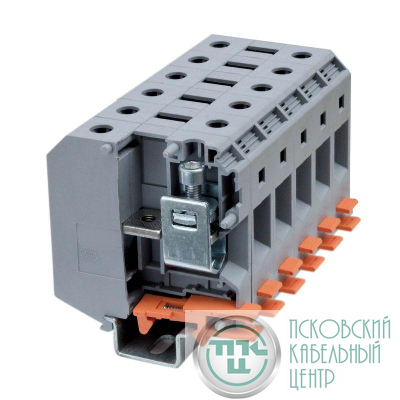 Клемма проходная винтовой зажим 2 точки подключения 240кв.мм сер. DKC KRUH-240