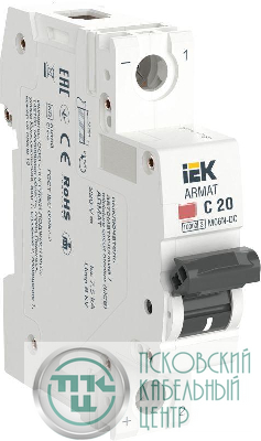 Выключатель автоматический модульный 1п C 20А M06N-DC ARMAT IEK AR-M06N-1-C020DC
