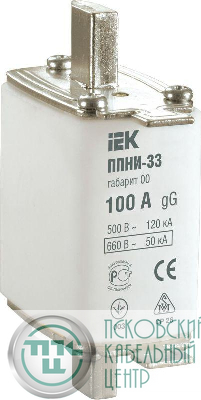 Вставка плавкая ППНИ-33 100А габарит 00 IEK DPP10-100